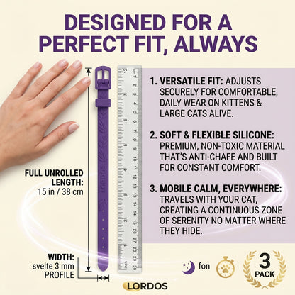 Lordos™ Natural Pheromone Calming Collar for Cats — Soothes Stress & Anxiety